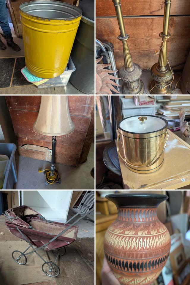 Antiques, tables, chairs, dish ware, cabinets, vanities, sinks, office, decor, art, trunks, appliance