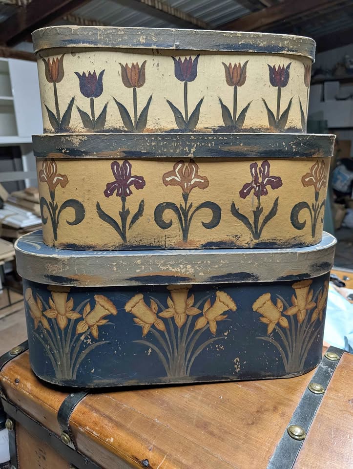 Antiques, firkin buckets, swedish boxes, collectibles, vintage items