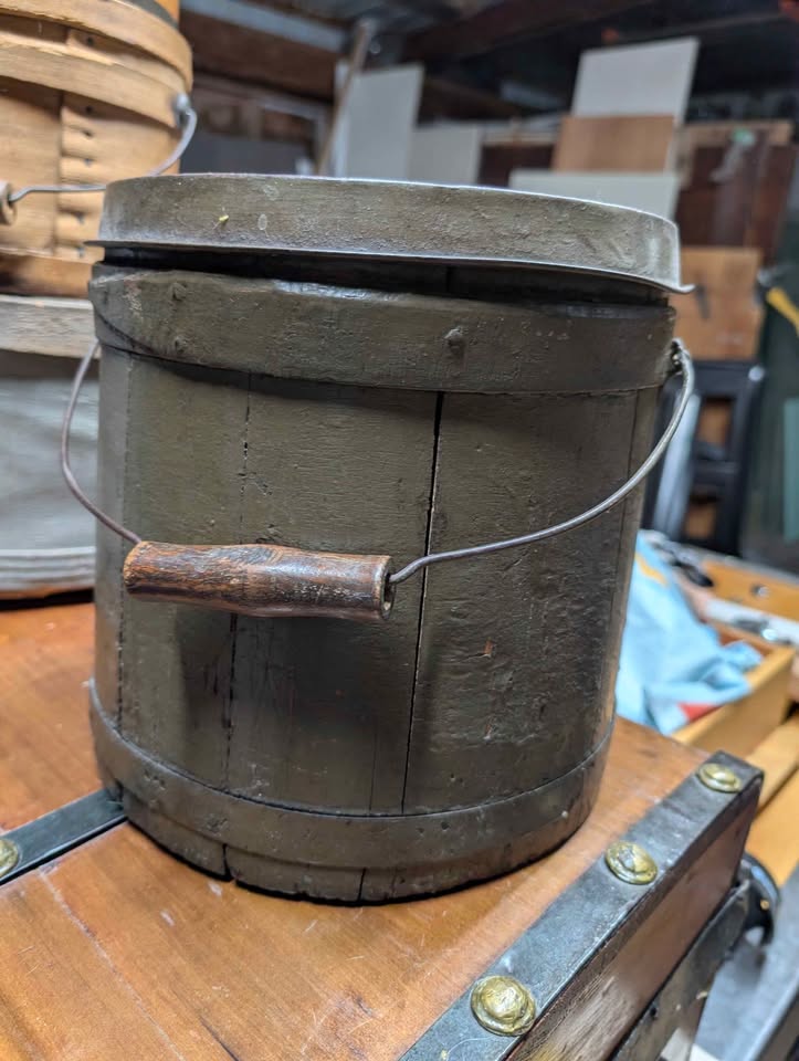 Antiques, firkin buckets, swedish boxes, collectibles, vintage items