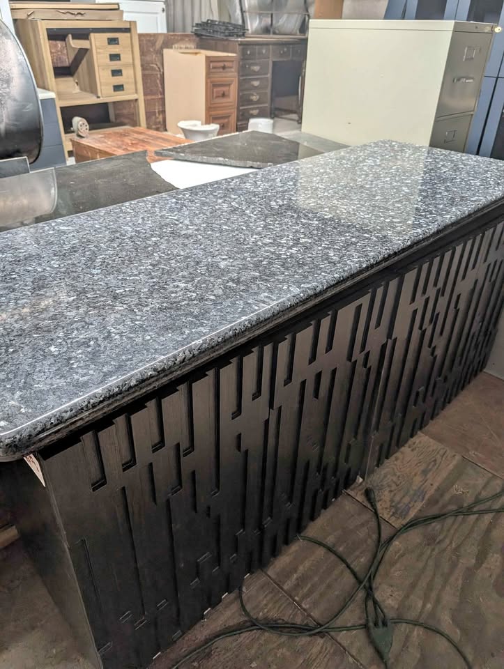Granite table with storage