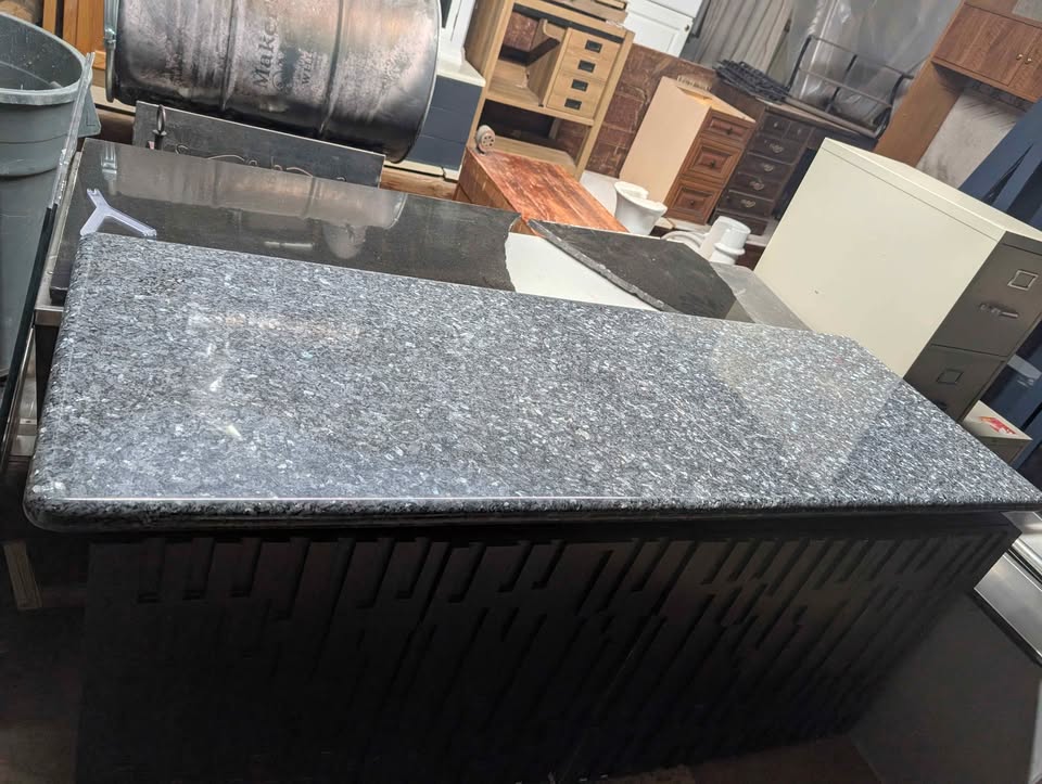 Granite table with storage