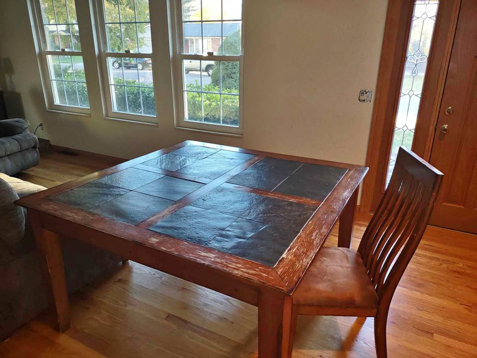 Dining table and chairs