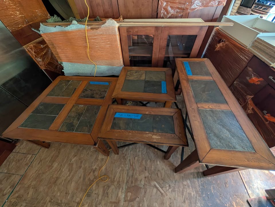 Dining table and chairs