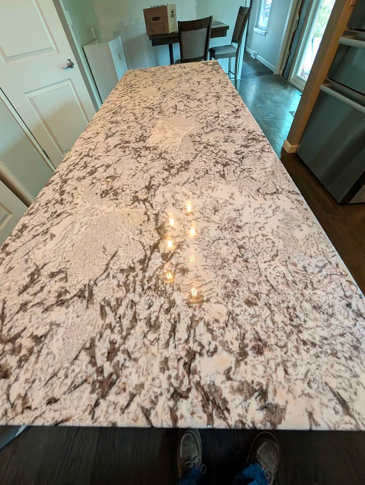 White Kitchen with Granite Countertops